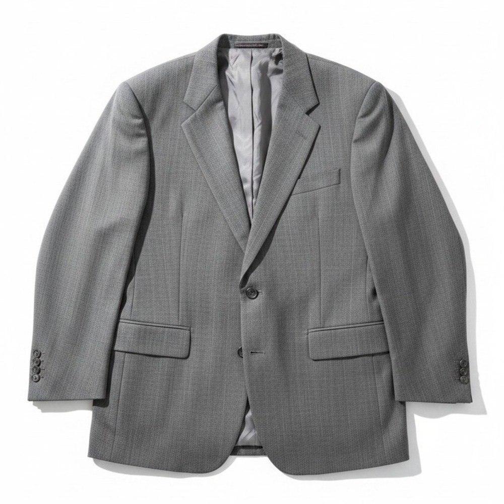 Hart Schaffner Marx Maison Blanche Grey Pinstripe Viracle Wool Blend Blazer Mens